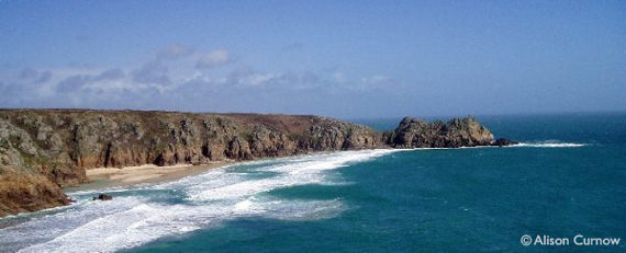 porthcurno beaches and cliffs