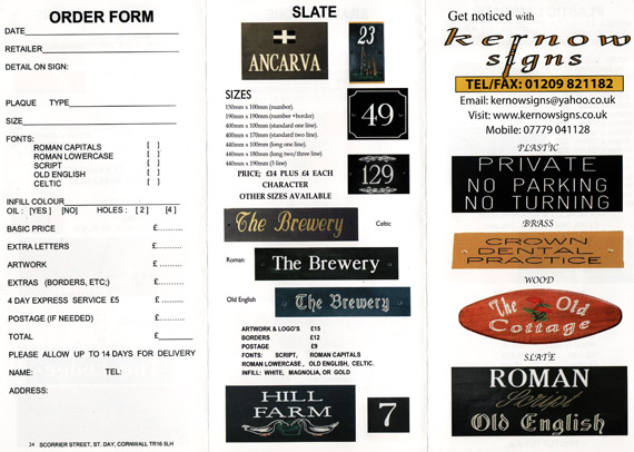 kernow signs writers media printers