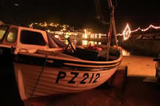 mousehole harbour at night