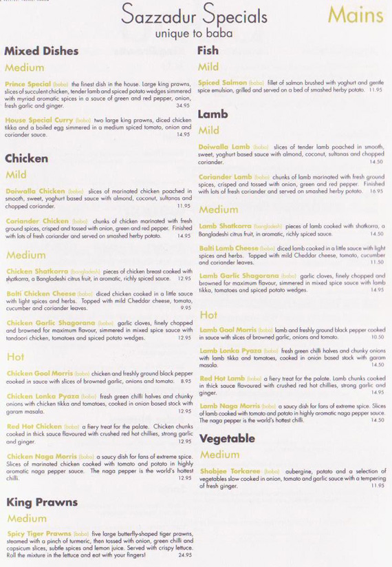 baba truro takeaway menu