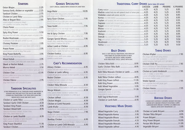 the ganges penzance indian restaurant